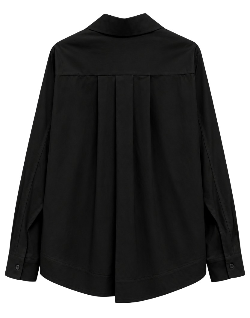 Esvivid Damen Hemd-Bluse mit Rückenfalte & verlängertem Rückenteil
