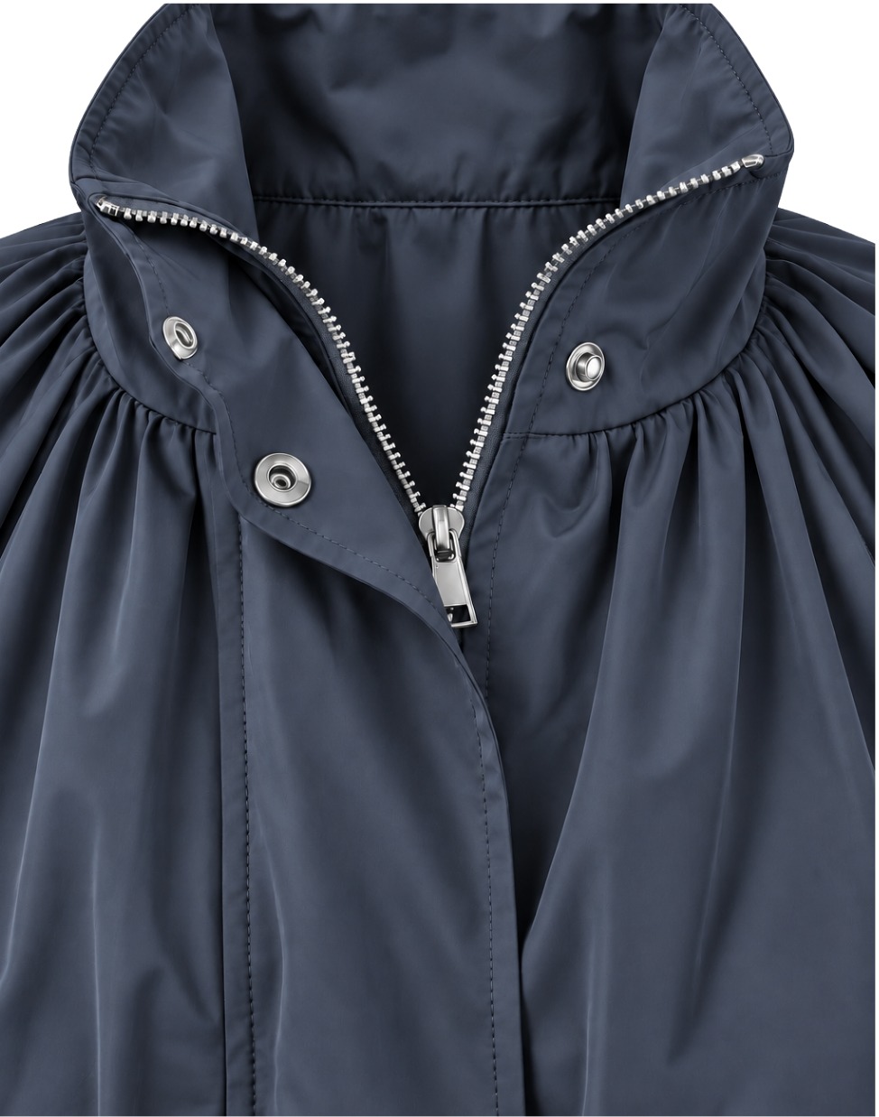 Ballon -Blousonjacke mit Stehkragen & Volumenärmeln