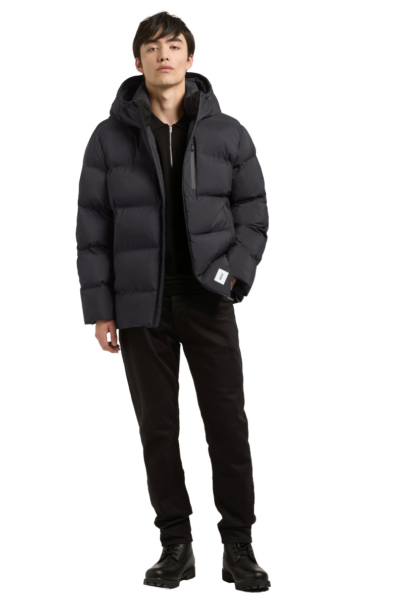 Khujo SILAS Herren Puffer-Steppjacke mit Kapuze und Brusttasche