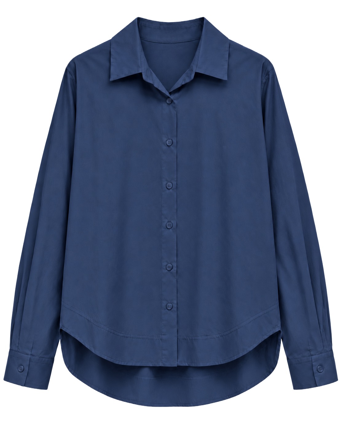 Esvivid Damen Hemd-Bluse mit Rückenfalte & verlängertem Rückenteil
