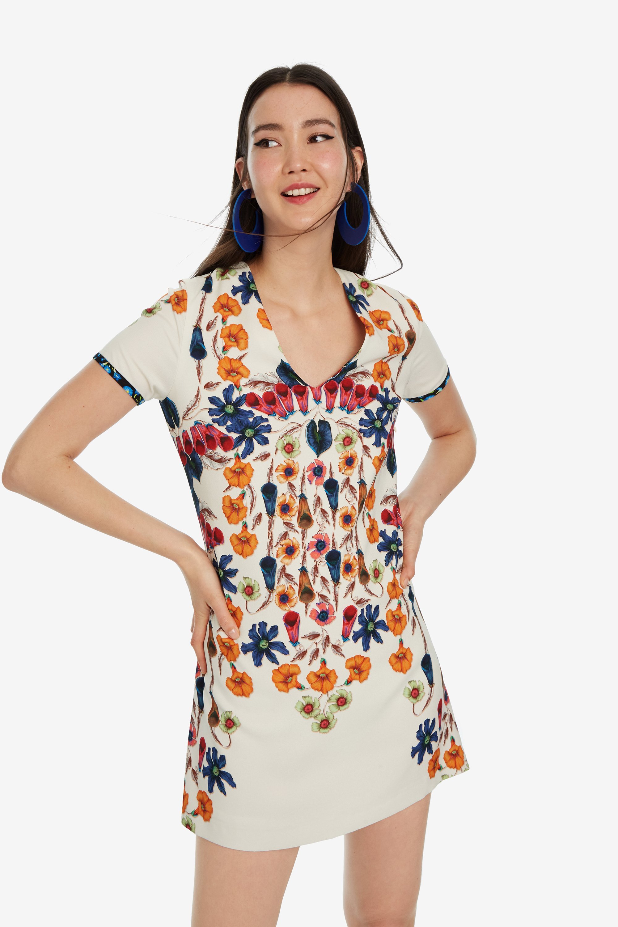 Desigual Vest Cork Damen Blumenkleid