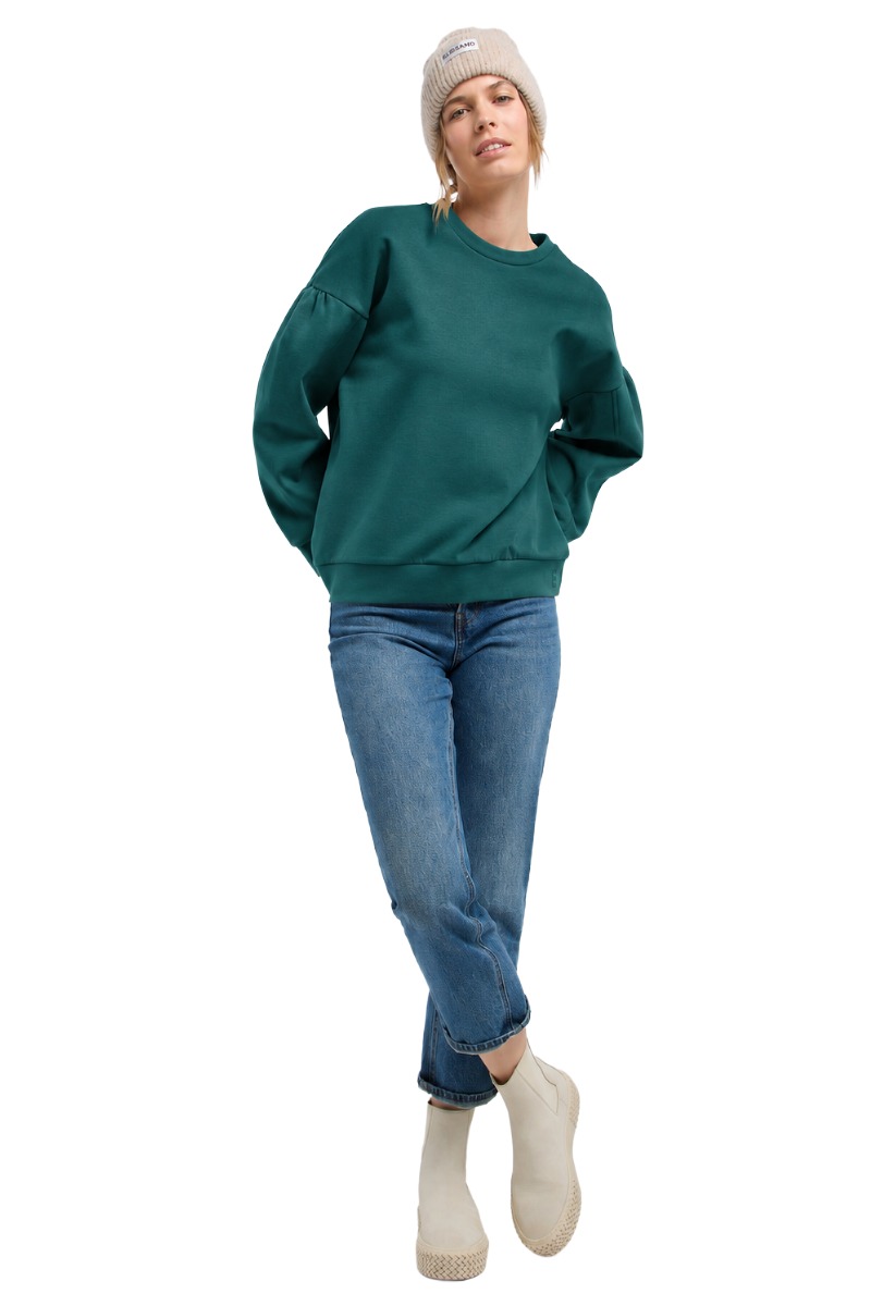 Elbsand Qivi Sweater Damen Sweatshirt mit Ballonärmeln
