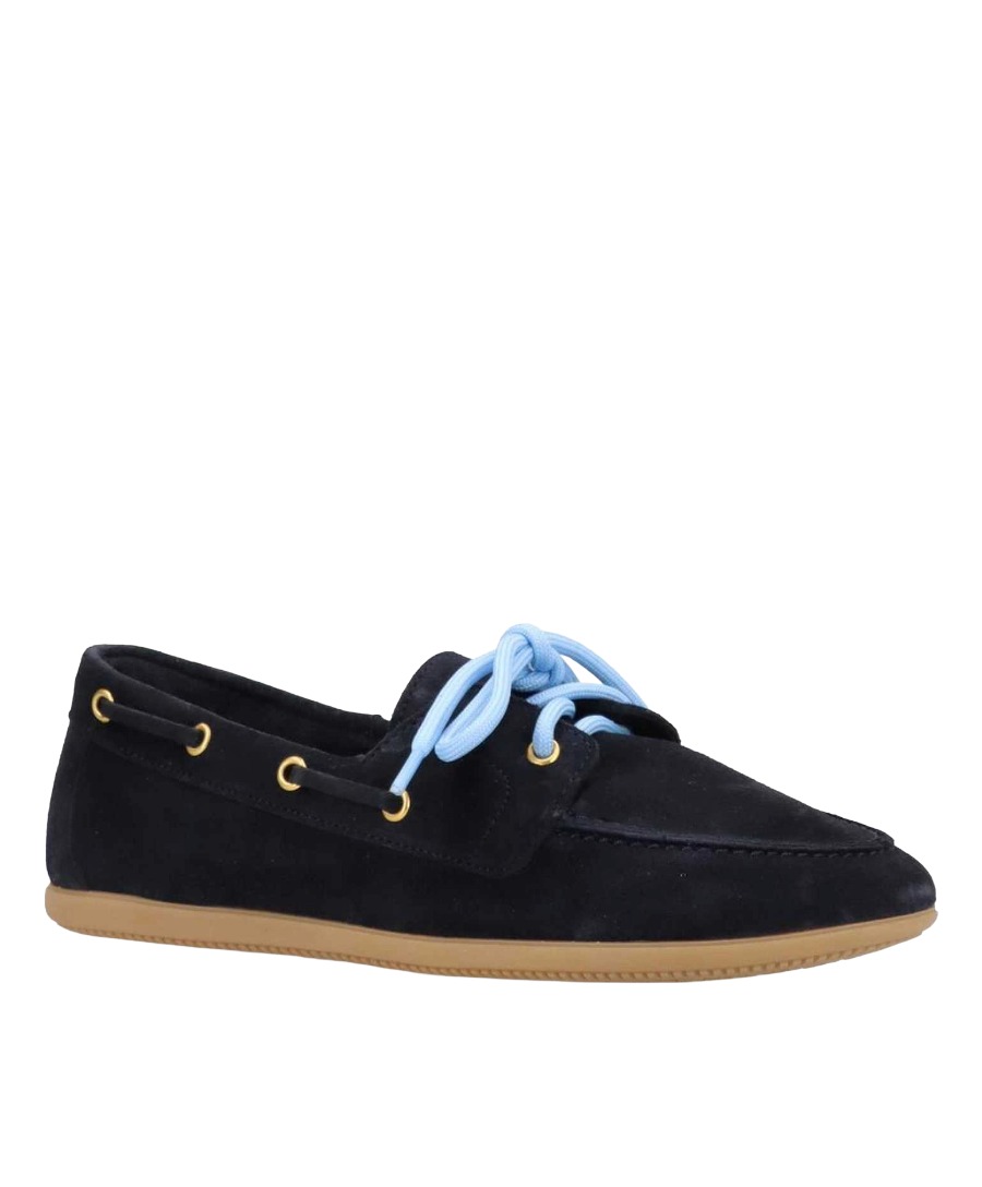 Shoedesign Copenhagen Core 5 Damen Loafer aus Veloursleder im Boat-Shoe-Stil