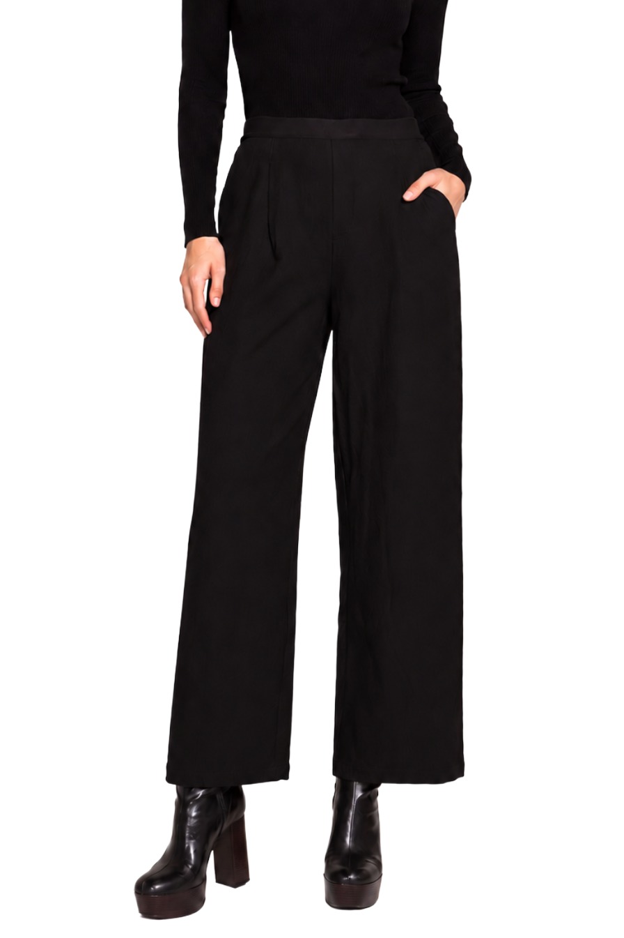Zhrill Kelli Damen Hose mit weitem Bein & Bundfalten