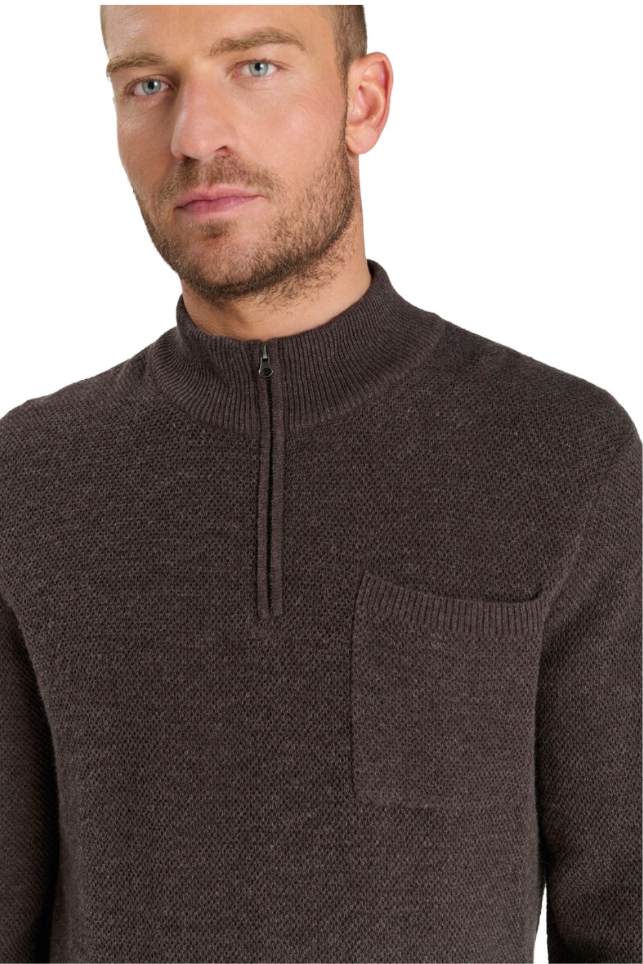 LTC Le Temps des Cerises FAVO Herren Strickpullover – Coffee