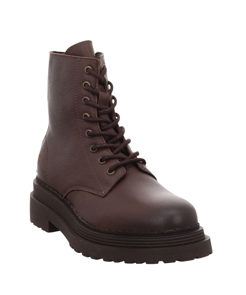 Apple of Eden Maya 87 Damen Leder Schnürstiefelette mit Profilsohle & Reißverschluss