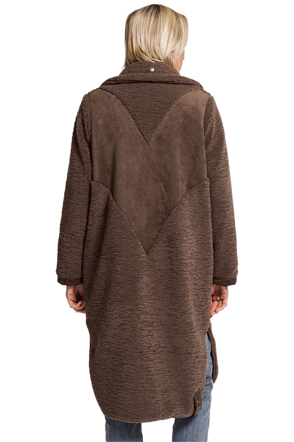 Zhrill Kartini Damen Teddy-Mantel mit Jacquard-Muster