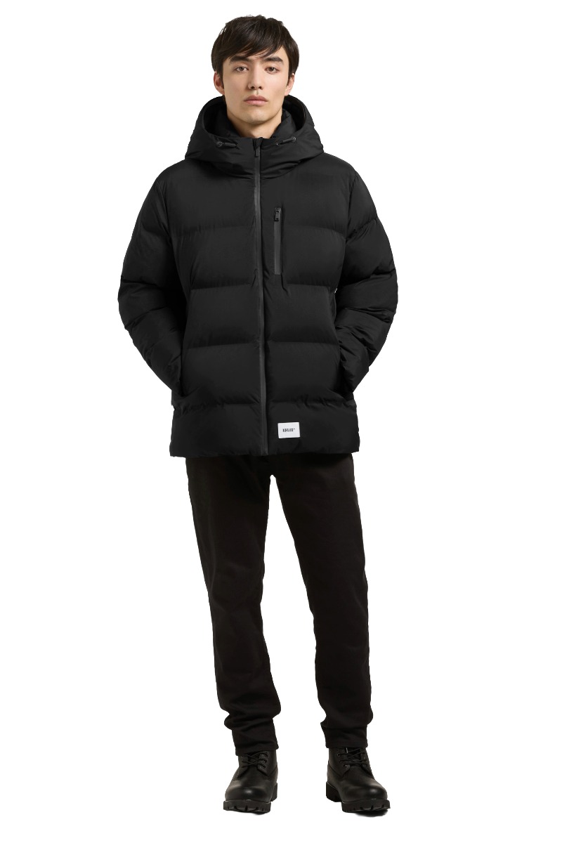Khujo SILAS Herren Puffer-Steppjacke mit Kapuze und Brusttasche