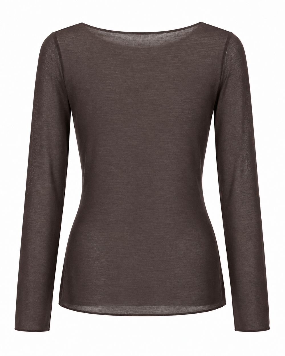 Leicht transparentes Longsleeve mit Rundhals & Cashmere