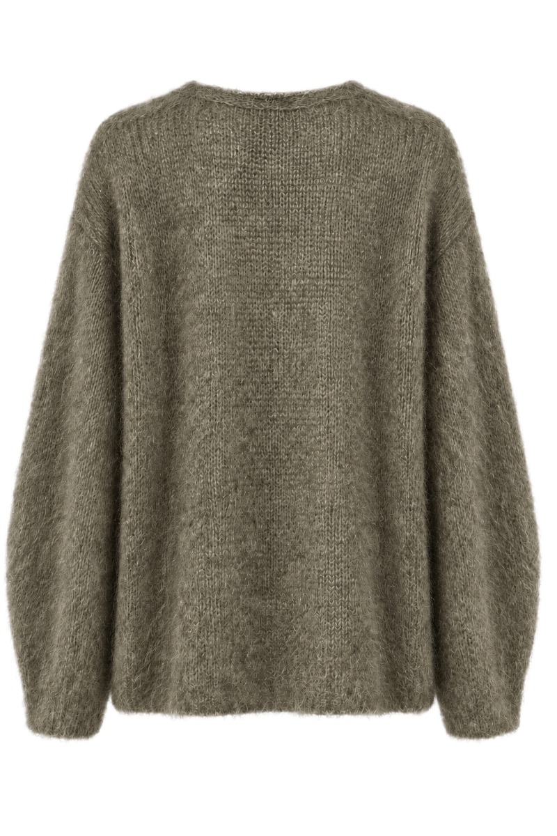 Offene Kid Mohair Strickjacke – 80 % Mohair Made in Italy