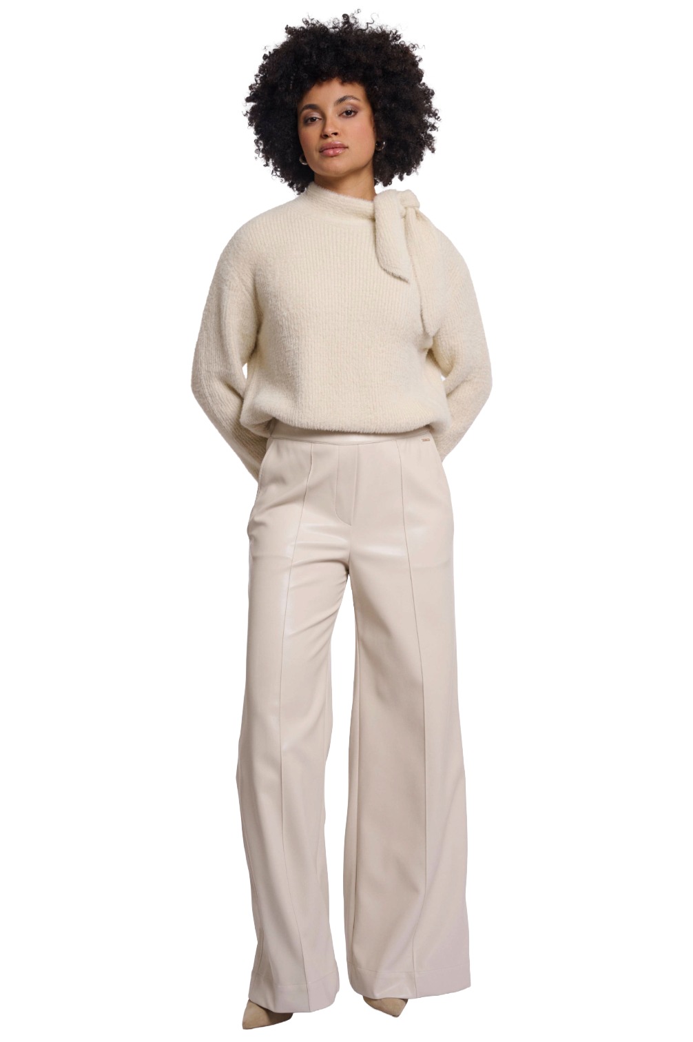 Rino & Pelle Therese Damen Kunstleder Marlenehose