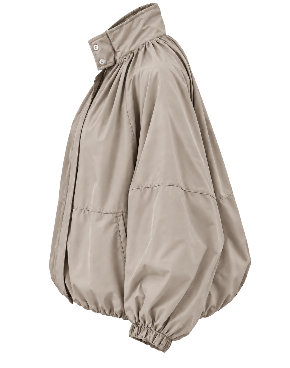 Ballon -Blousonjacke mit Stehkragen & Volumenärmeln