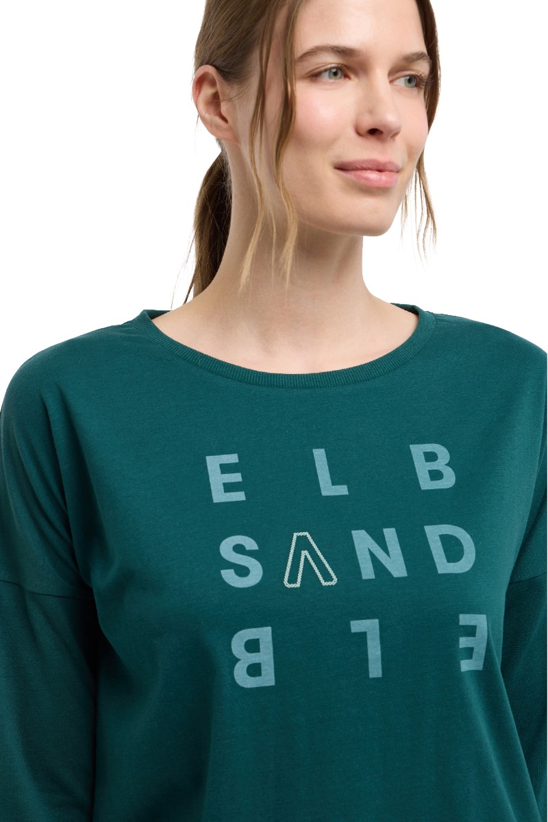 Elbsand Ingiara Damen Langarmshirt mit Logo-Print
