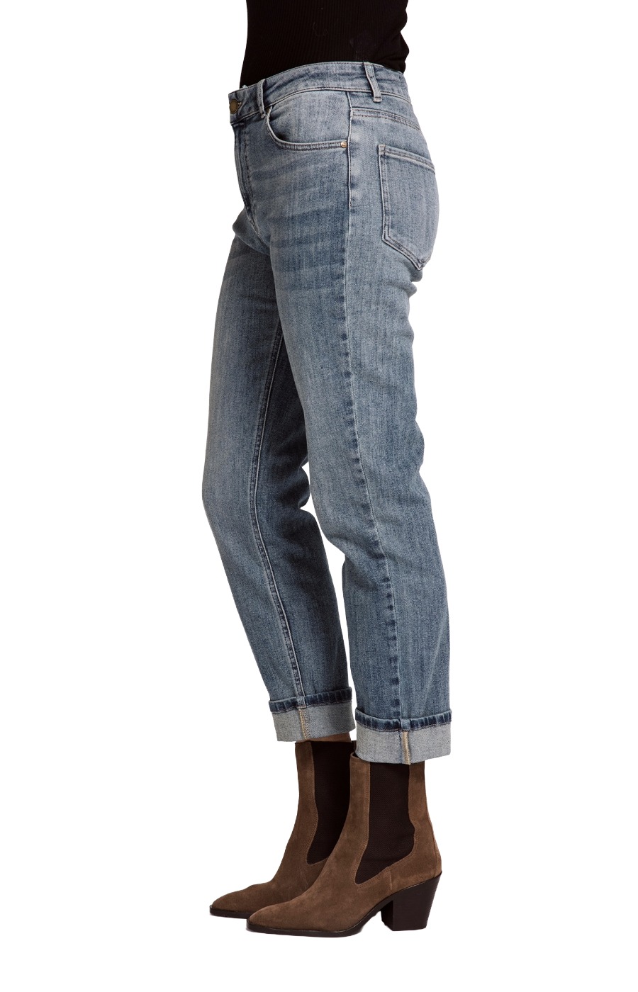 Zhrill Chicondi Damen Jeans – Straight Fit mit Umschlag
