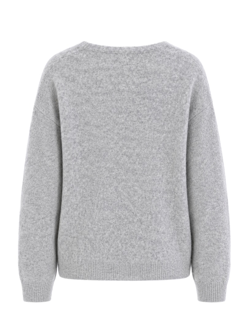 Feine Strickjacke mit V-Ausschnitt aus Lanawolle & Kaschmir