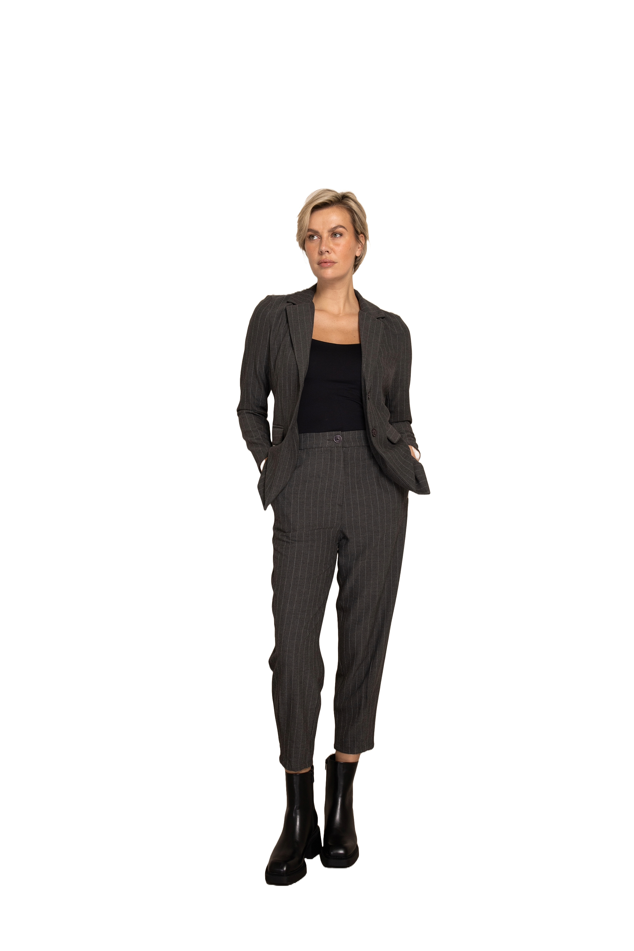 Damen Hose in grau gestreift von Zhrill