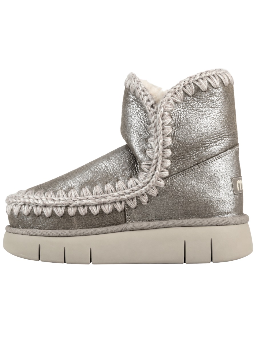 MOU Eskimo 18 Bounce Stone Metallic – Damen Lammfell Boots