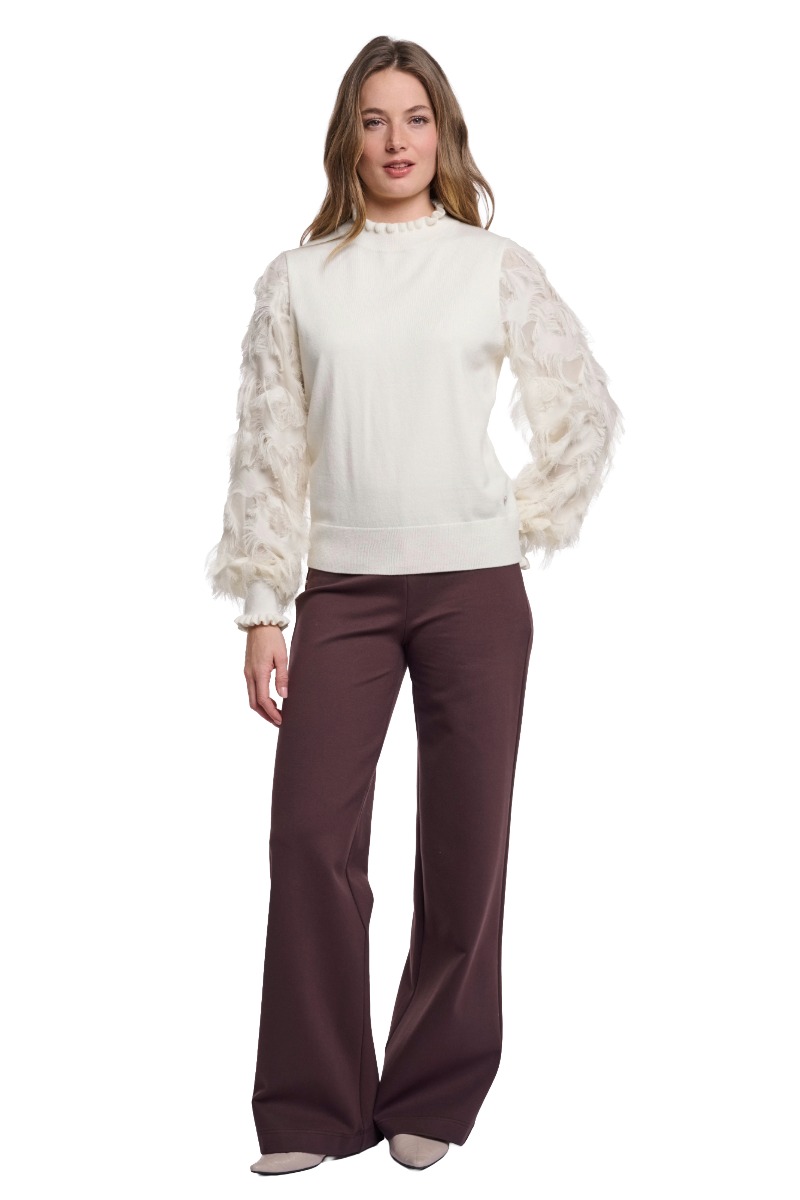 Rino & Pelle Janique Damen Pullover mit Statement-Ärmeln