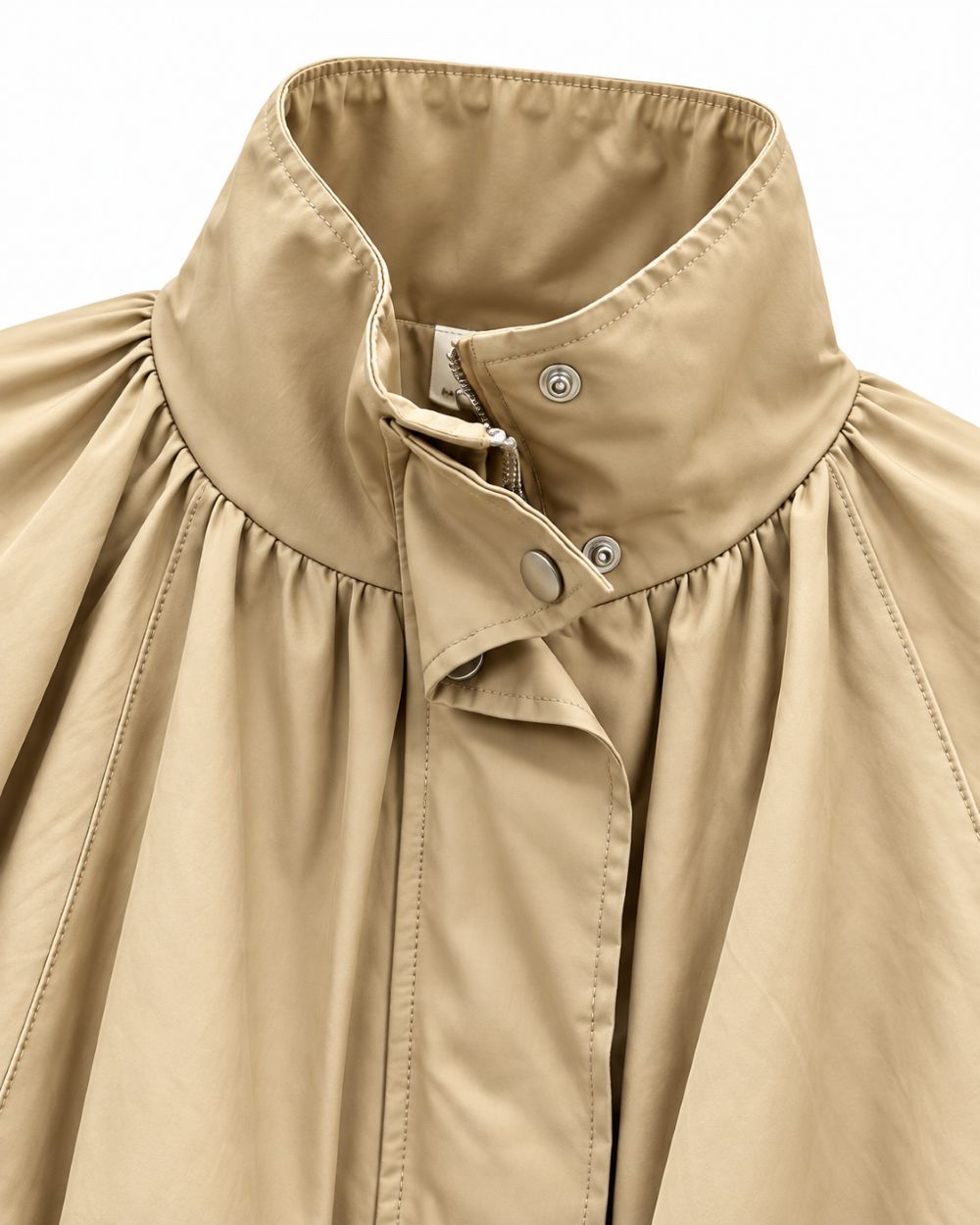 Ballon -Blousonjacke mit Stehkragen & Volumenärmeln