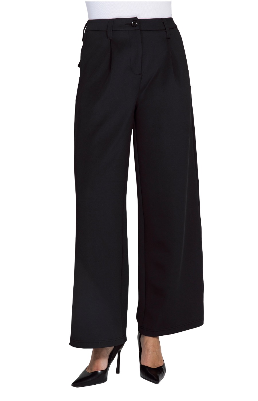 Zhrill Greta Damen Bundfaltenhose mit weitem Bein
