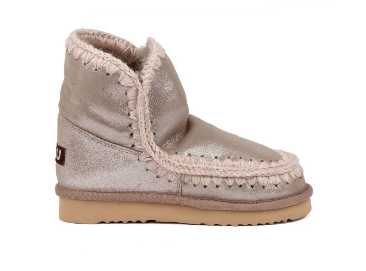 MOU Eskimo 18 Damen Schlupfstiefeletten - taupe metallic