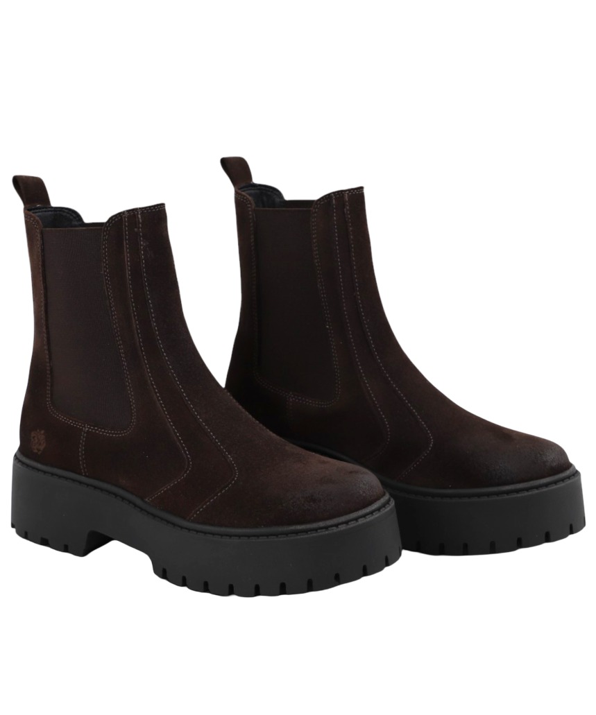 Apple of Eden Clayton 87 Damen Chelsea Boots aus Veloursleder
