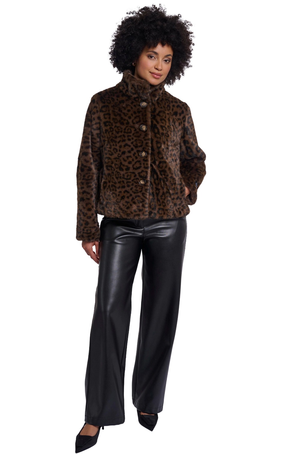Rino & Pelle Vie Damen Kunstfelljacke mit Design