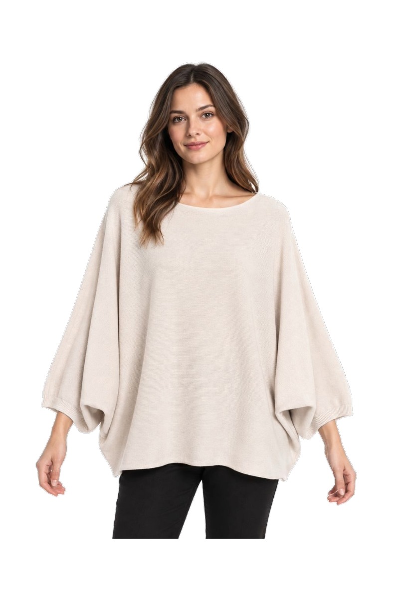 Oversized Feinstrickpullover mit Dolman Ärmeln