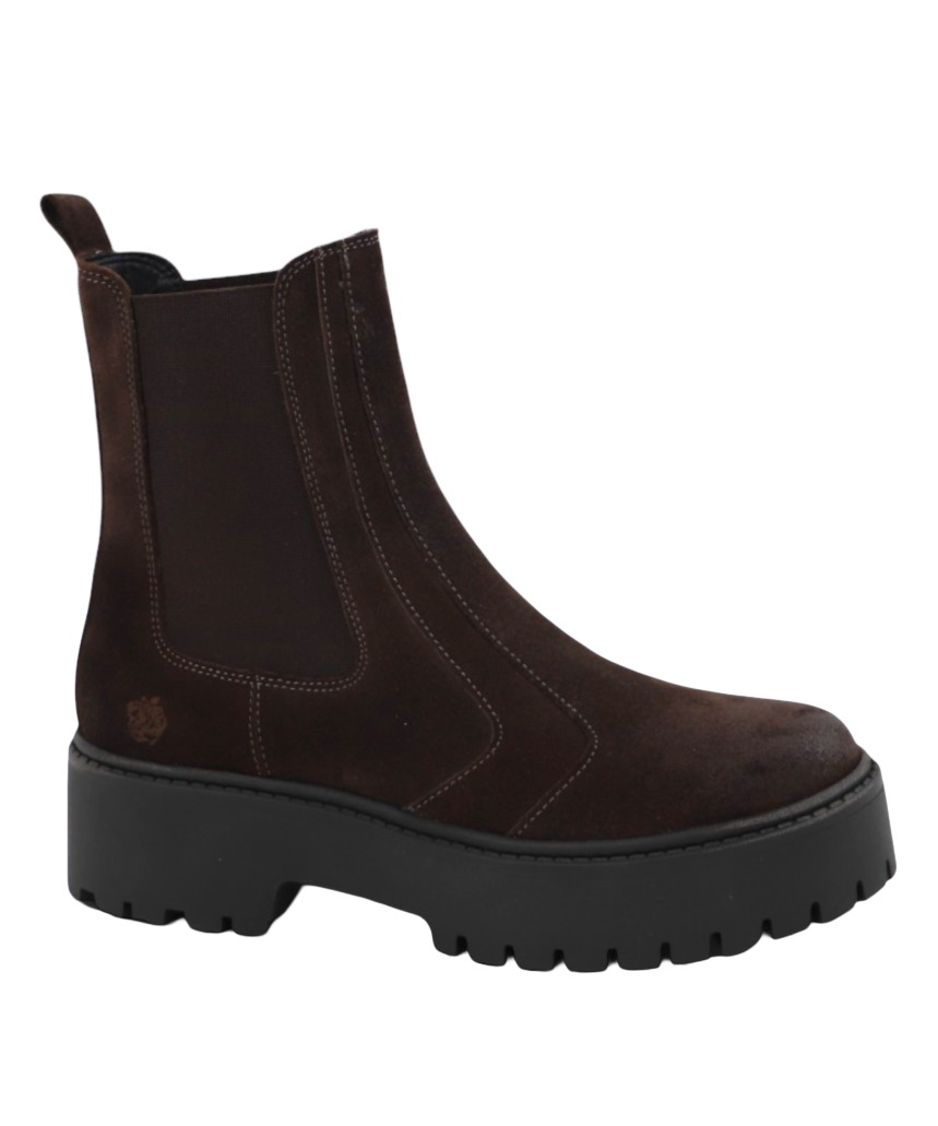 Apple of Eden Clayton 87 Damen Chelsea Boots aus Veloursleder