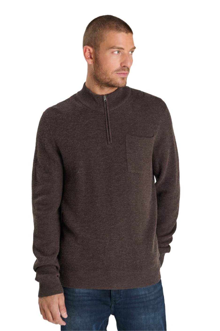 LTC Le Temps des Cerises FAVO Herren Strickpullover – Coffee