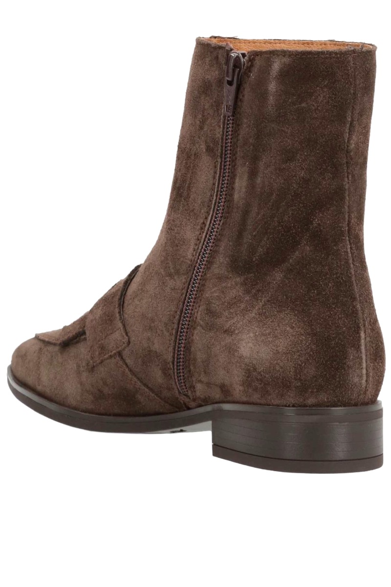 Shoedesign Copenhagen HESE Leder-Stiefelette mit Fransen