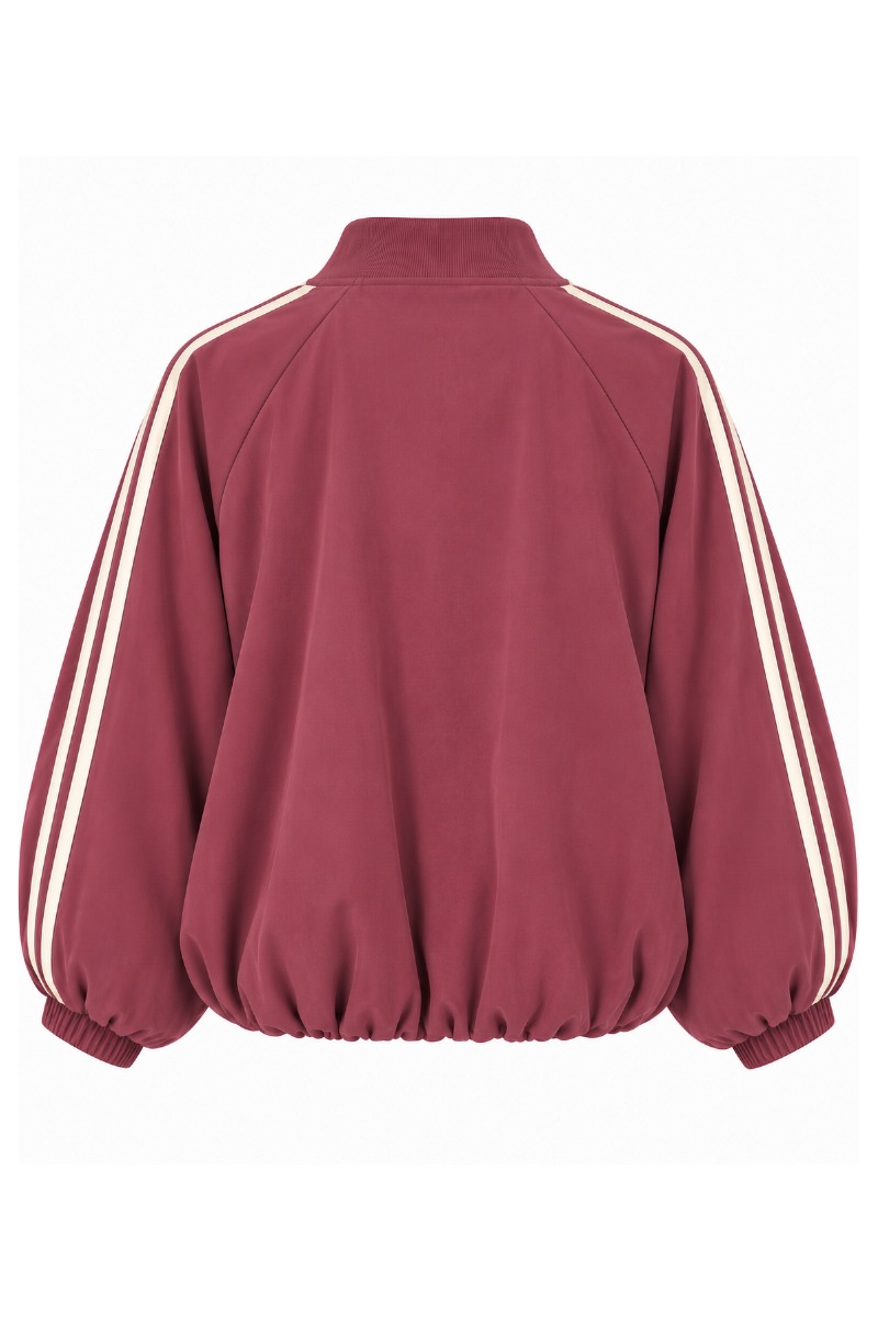 Damen Ballon-Blousonjacke mit Kontraststreifen & leichtem Futter