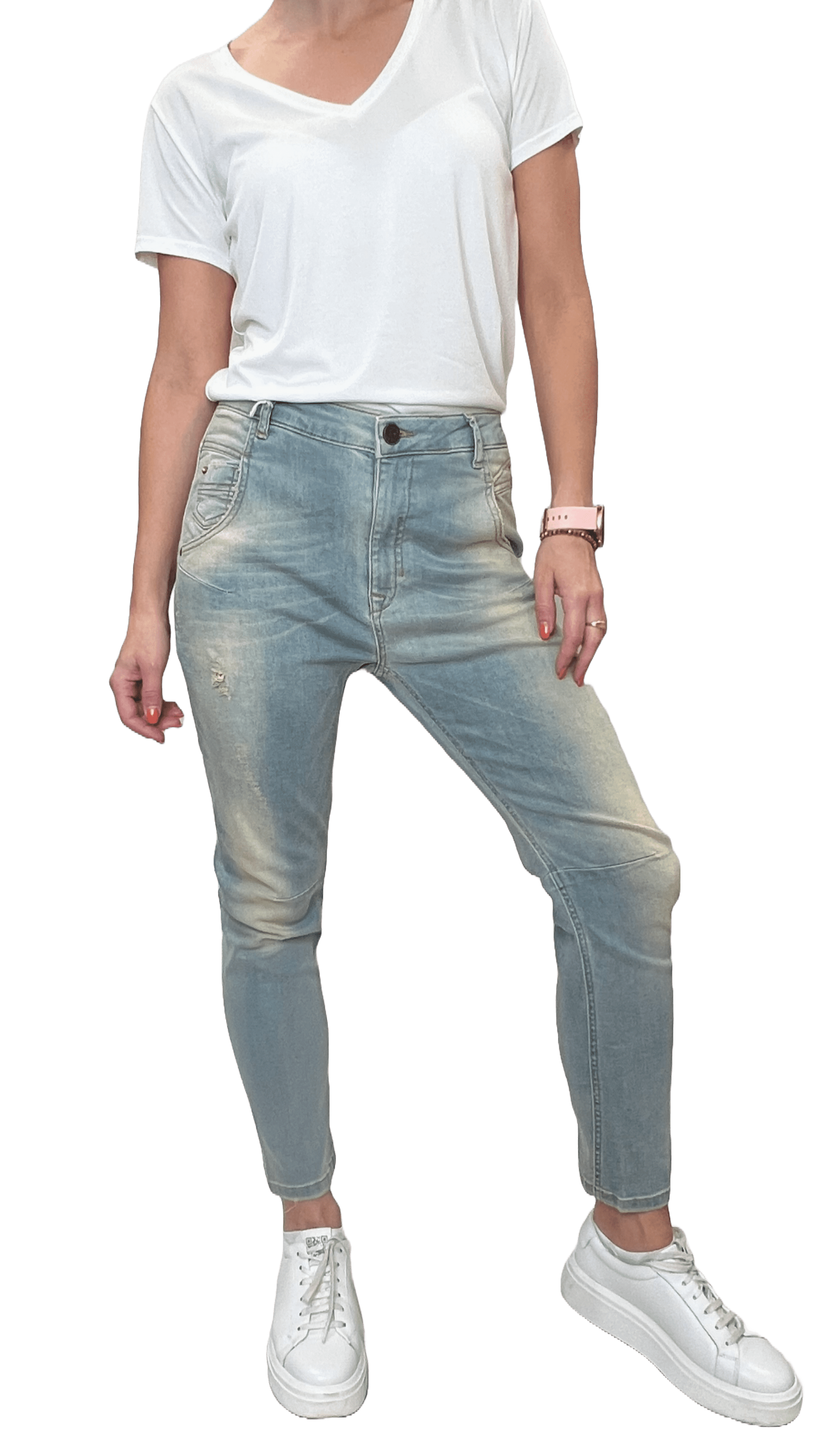 Zhrill Selena W42 Damen Boyfriend Jeans