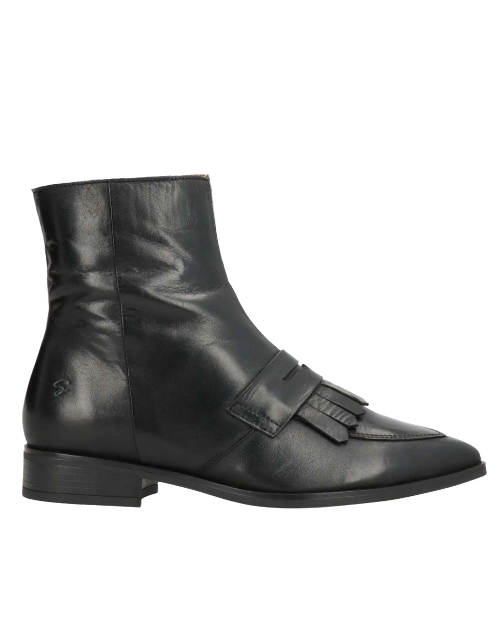 Shoedesign Copenhagen HESE Leder-Stiefelette mit Fransen
