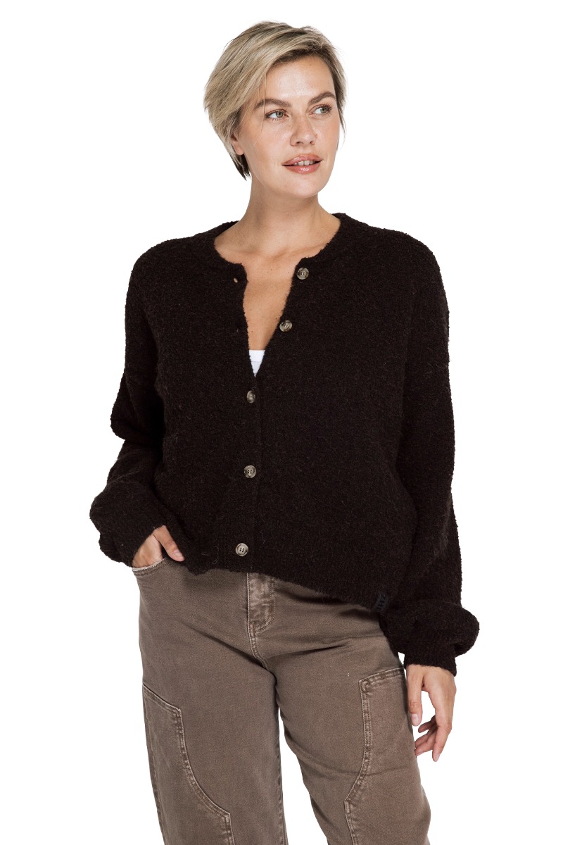 ZHRILL Strickjacke Ted – weicher Bouclé Cardigan