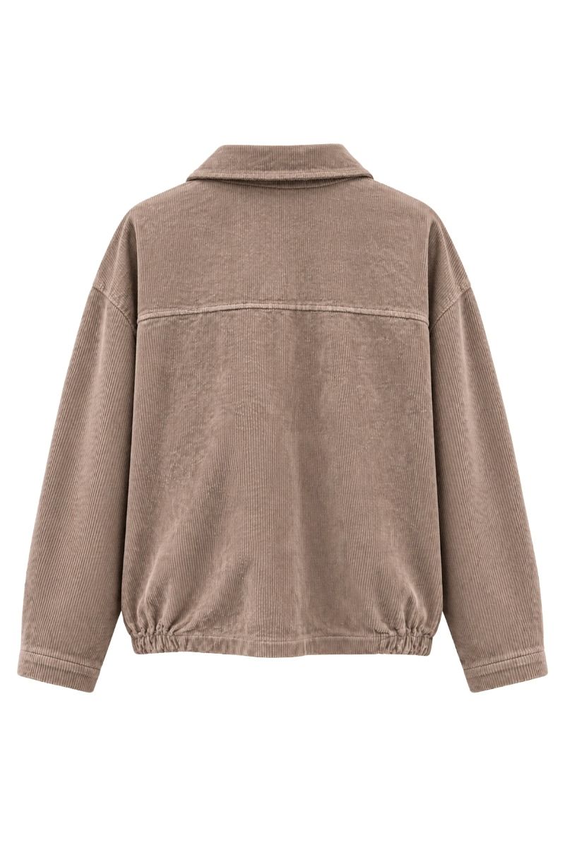 Cord -Hemdjacke mit Druckknöpfen