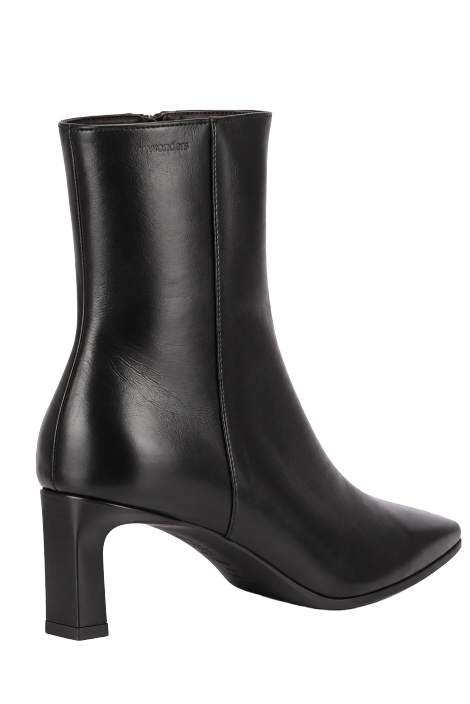 Wonders  M-6301 Oregon Leder-Stiefelette mit Absatz – Schwarz