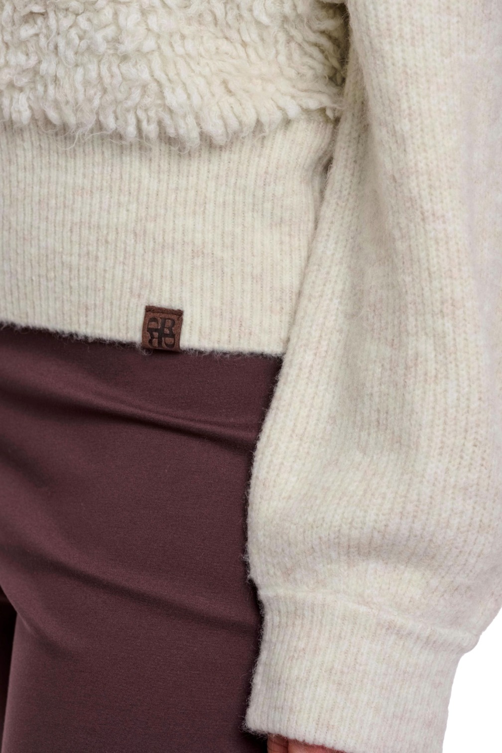 Rino & Pelle Malak Damen Strickjacke mit Teddy-Detail