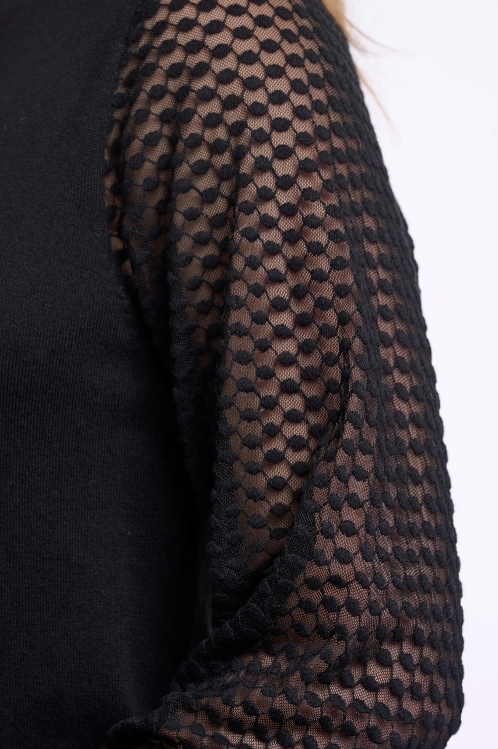 Rino & Pelle Kalinka Damen Pullover mit transparenten Ärmeln
