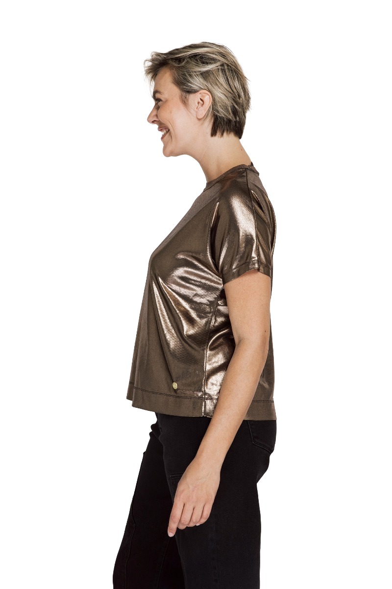 Zhrill Shirt Cielo im Metallic-Look