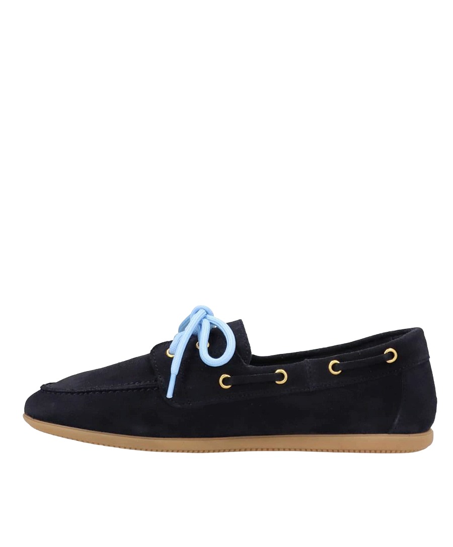 Shoedesign Copenhagen Core 5 Damen Loafer aus Veloursleder im Boat-Shoe-Stil