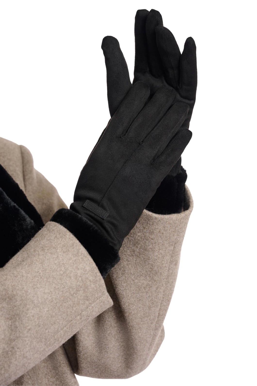 Rino & Pelle Danzo Damen Handschuhe mit Kunstfellbesatz