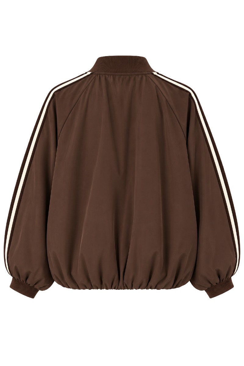 Damen Ballon-Blousonjacke mit Kontraststreifen & leichtem Futter