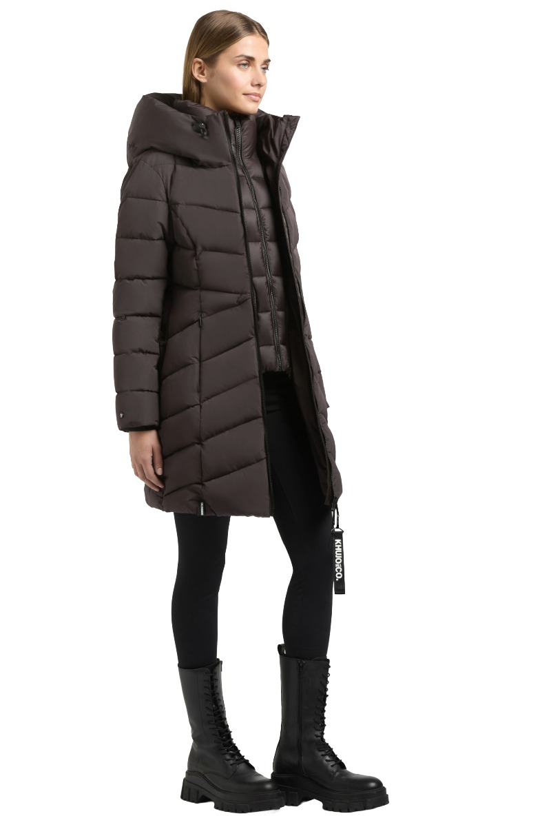 Khujo Kiera Damen Steppjacke mit Kapuze