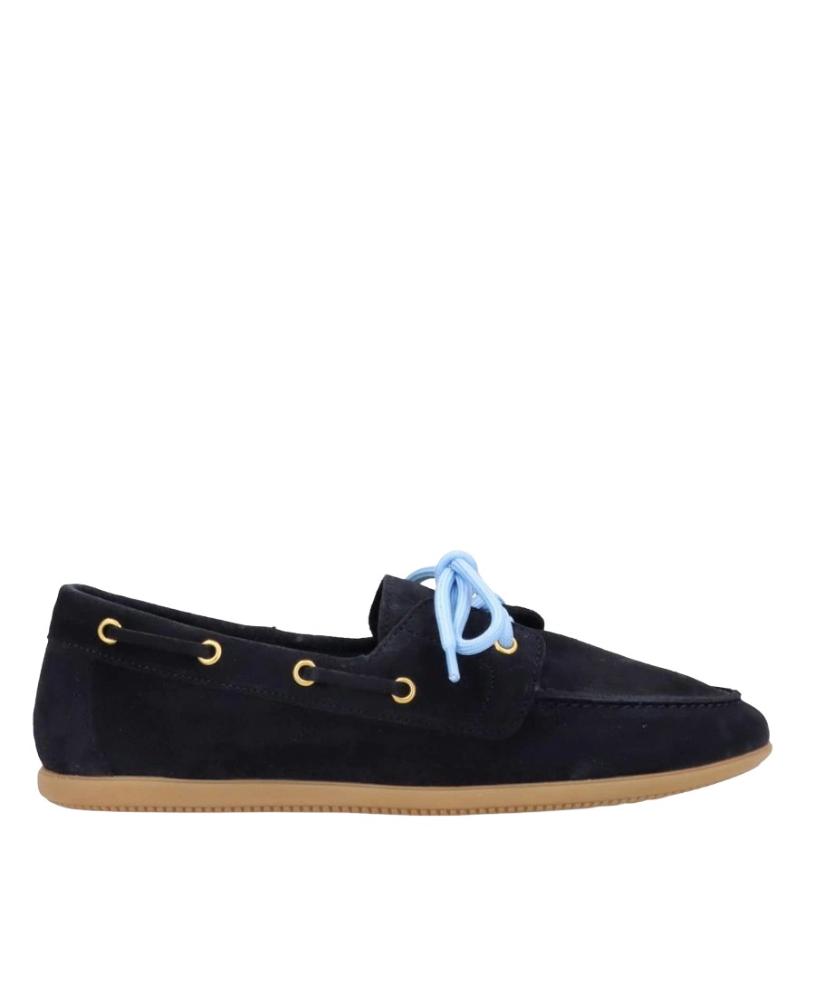 Shoedesign Copenhagen Core 5 Damen Loafer aus Veloursleder im Boat-Shoe-Stil
