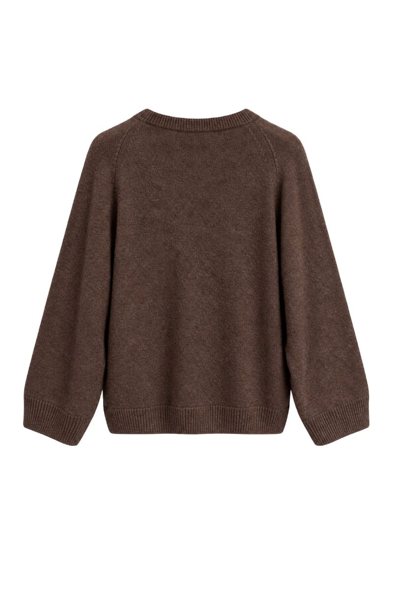 Damenpullover aus Alpaka-Wollmix mit Rundhals
