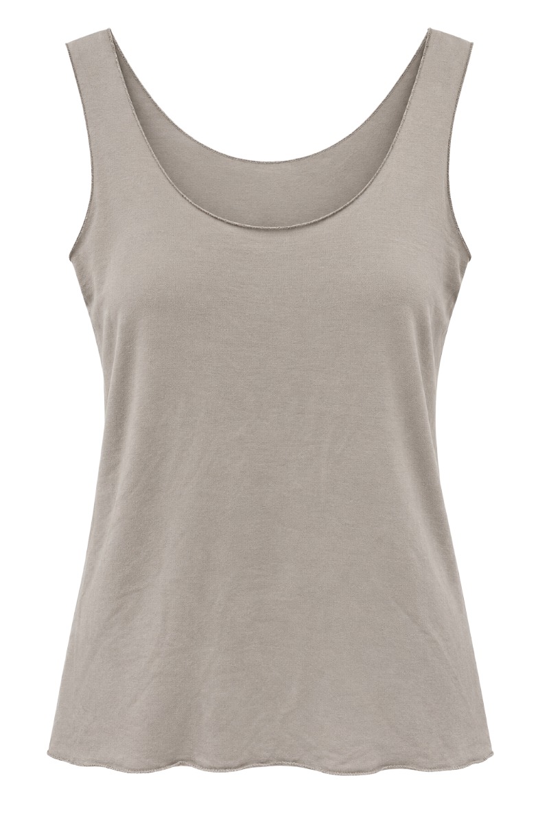 Damen Viskose Basic Top mit Rundhalsausschnitt