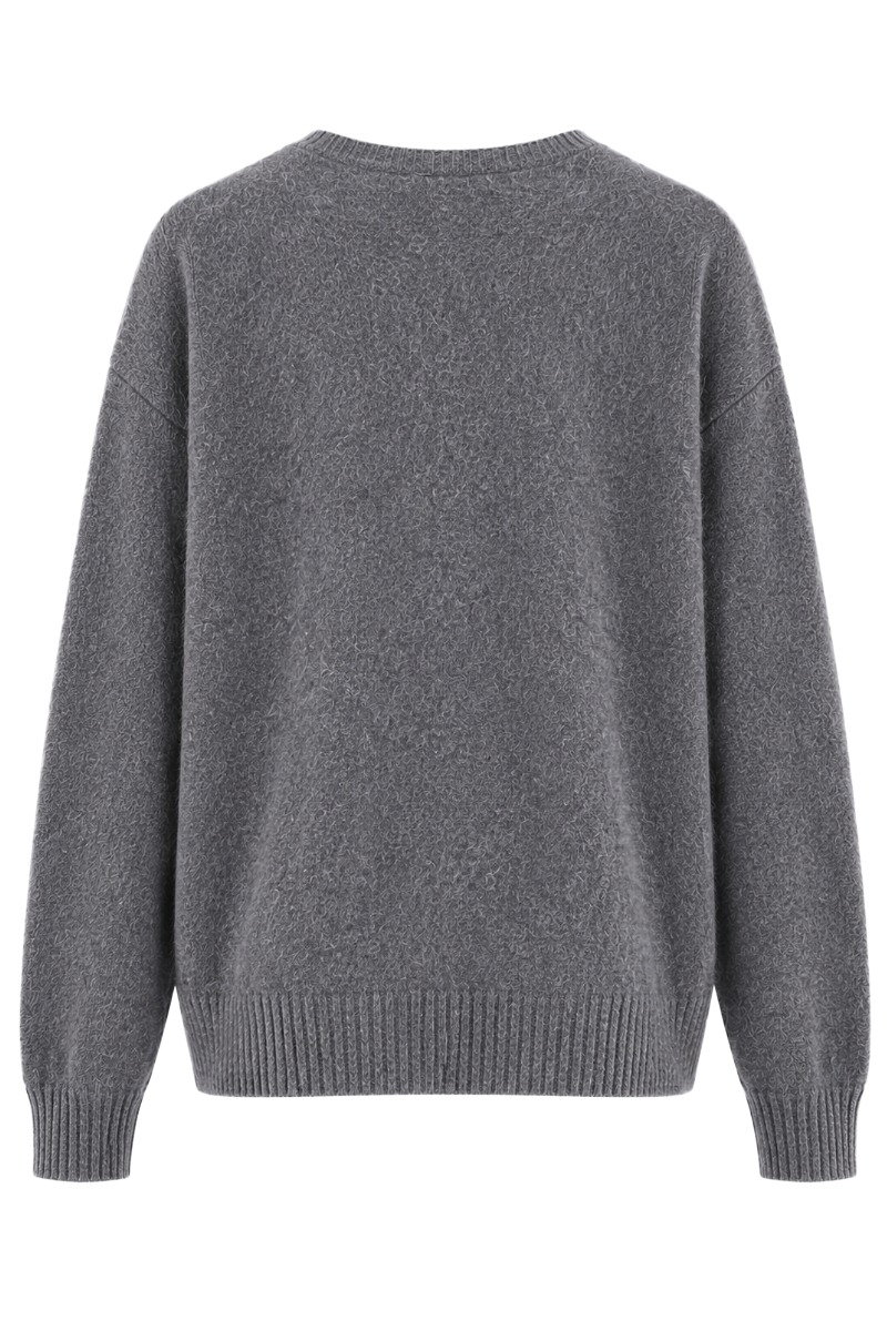 Feiner Strickpullover mit V-Ausschnitt aus Lanawolle & Kaschmir