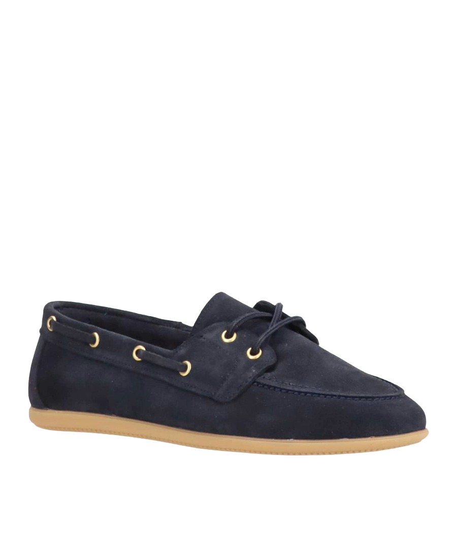 Shoedesign Copenhagen Core 5 Damen Loafer aus Veloursleder im Boat-Shoe-Stil