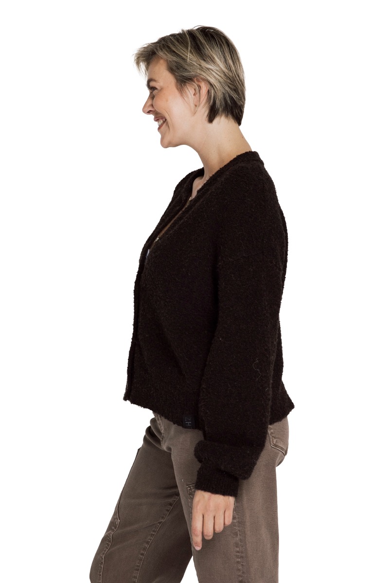 ZHRILL Strickjacke Ted – weicher Bouclé Cardigan